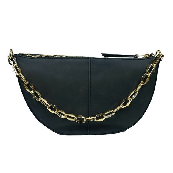 Universal Thread Slouched Half-Moon Shoulder Bag - Black - 12” x 7” x 3” - Picture 1 of 4